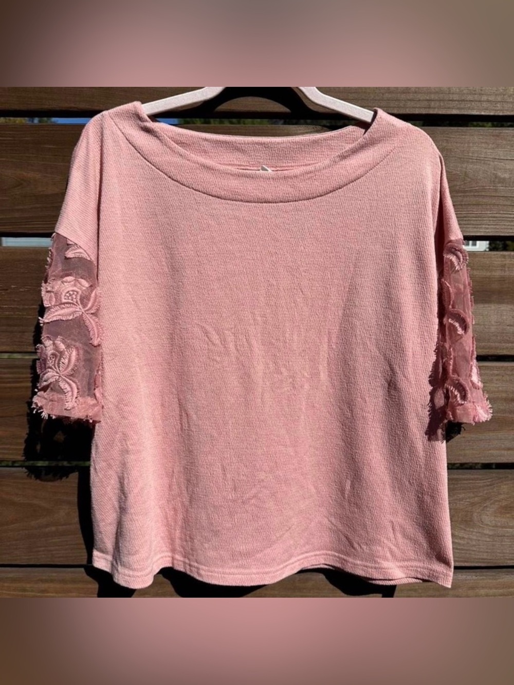 Pink Scoop Neck Cropped Top – Feminine Fairy Boho Chic Floral Cottage Core